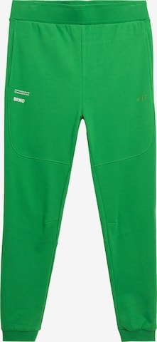 4F - Tapered Calças de desporto em verde: frente