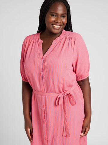 ONLY Carmakoma - Vestido camisero 'CARPENNA' en rojo