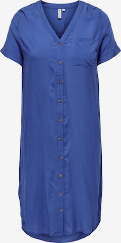 ONLY Carmakoma Shirt Dress in Blue: front