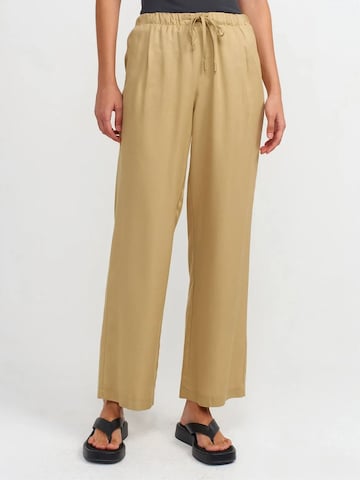 Wide leg Pantaloni di Dilvin in beige: frontale