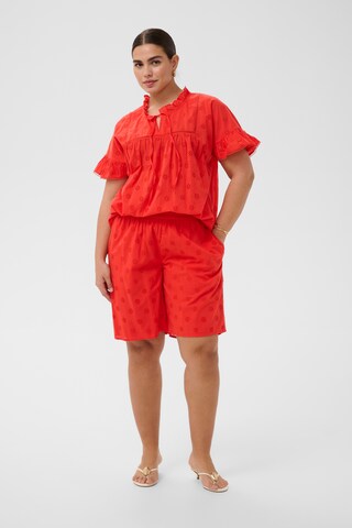 KAFFE CURVE Blouse 'Liona' in Red