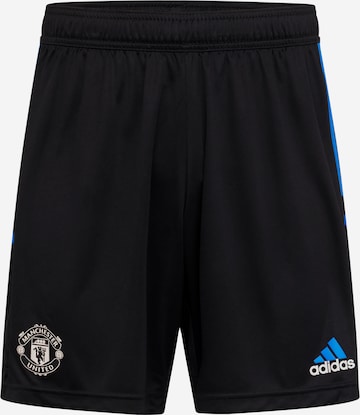 ADIDAS SPORTSWEAR Regular Workout Pants 'Manchester United Condivo 22' in Black: front