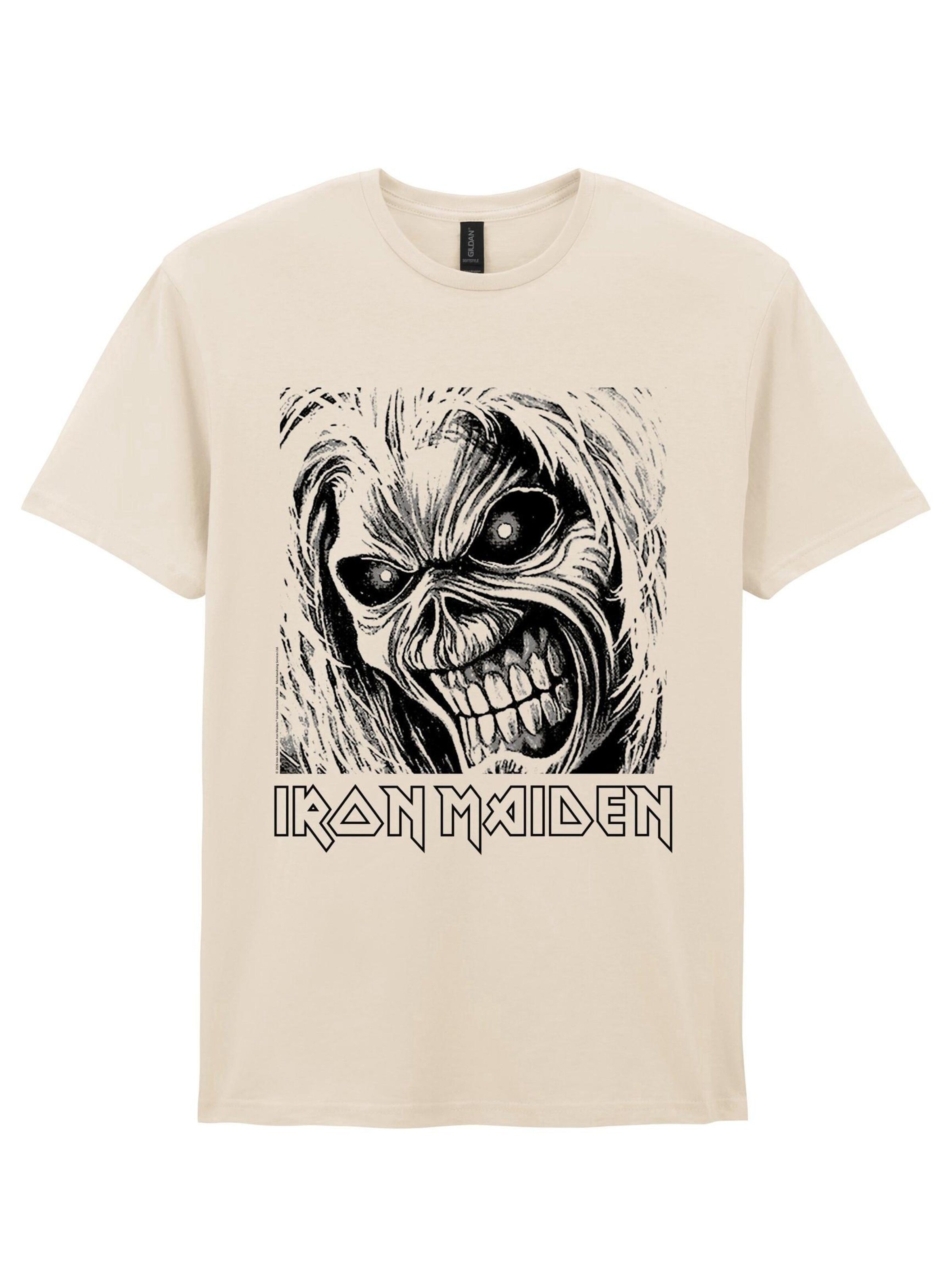 Maglietta 'Iron  Maiden Eddie Boxed' di Iron Maiden in bianco: frontale