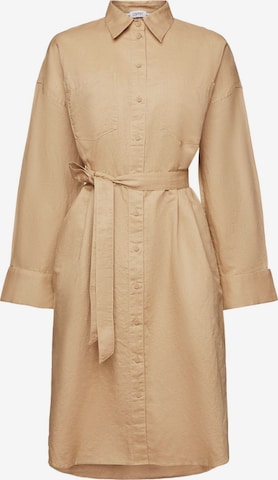 Robe-chemise ESPRIT en beige : devant