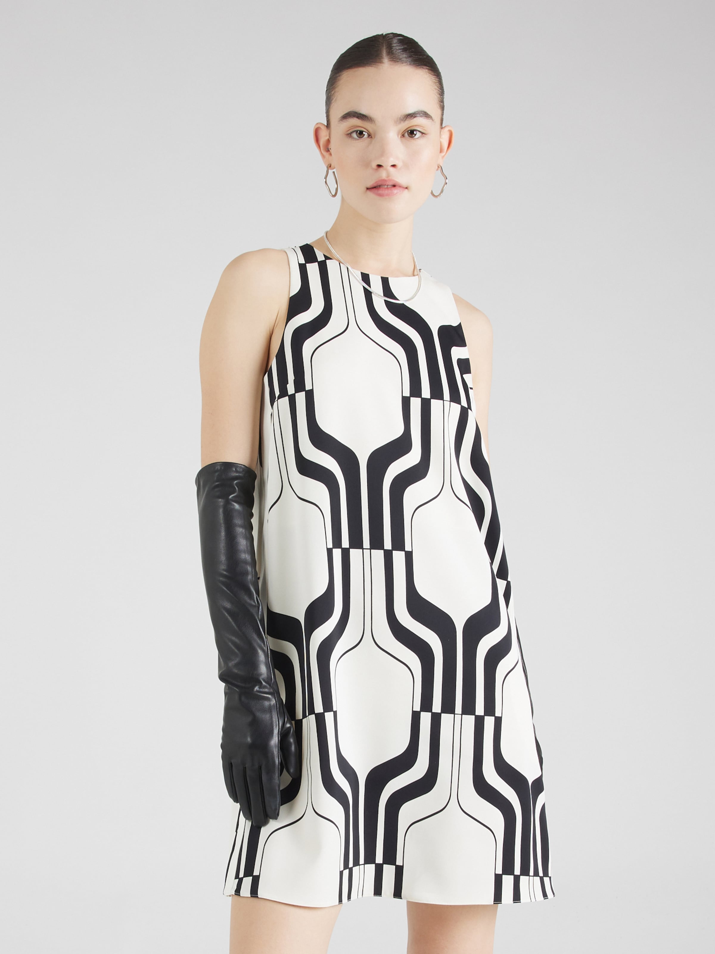 Marella black and white dress deals