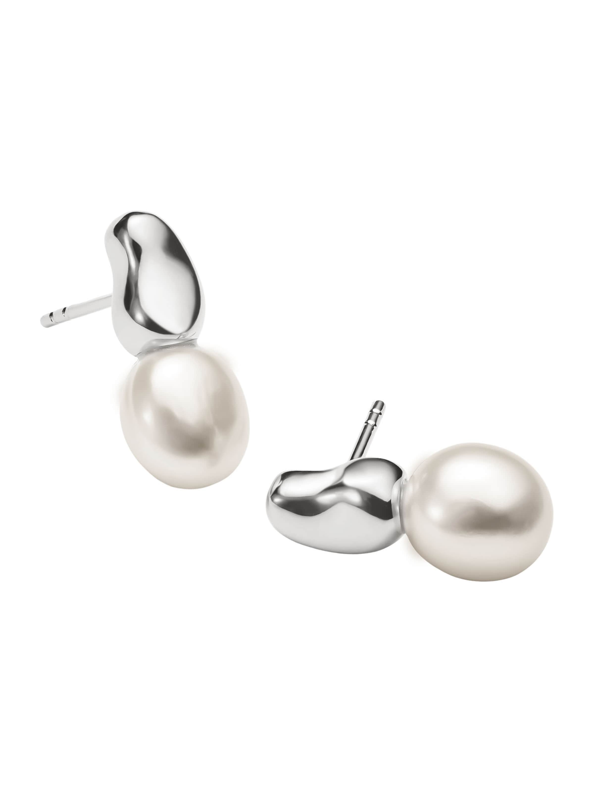 Thomas Sabo Ohrstecker Perle in Silber: Vorderseite