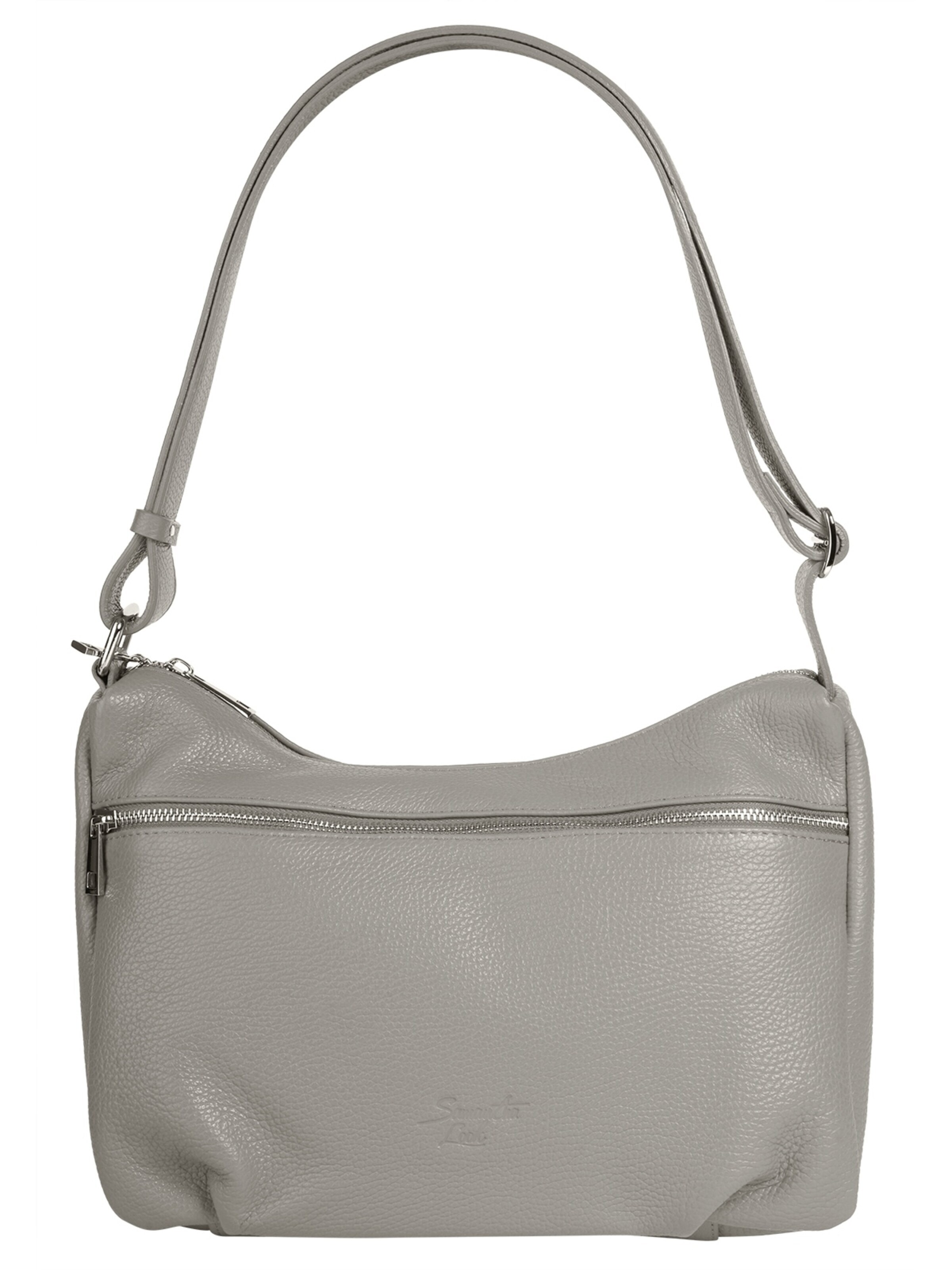 Samantha Look Shoulder Bag in Grey: front