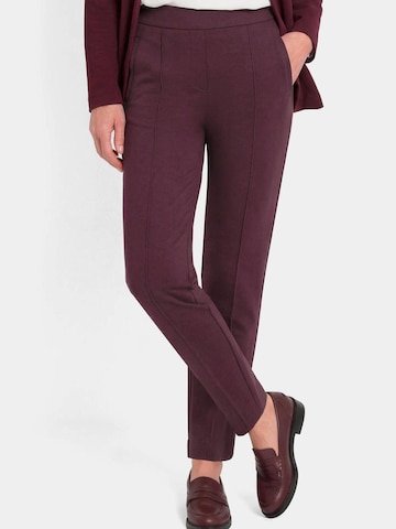 Regular Pantalon 'Louisa' Goldner en rouge