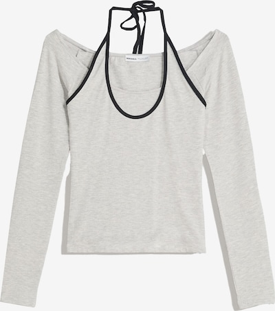 Bershka Paita koossa XS värissä vaaleanharmaa / musta, Tuotenäkymä