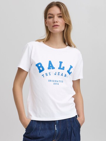 Ball Rundhalsshirt ' BAMALDINI ' in Weiß