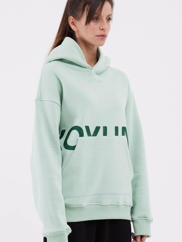 Koyumi Sweatshirt 'Unisex Oversize Hoodie – 3-Faden Stoff, innen angeraut Suheyla Love it' in Grün