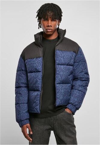 Urban Classics Winter jacket in Blue: front