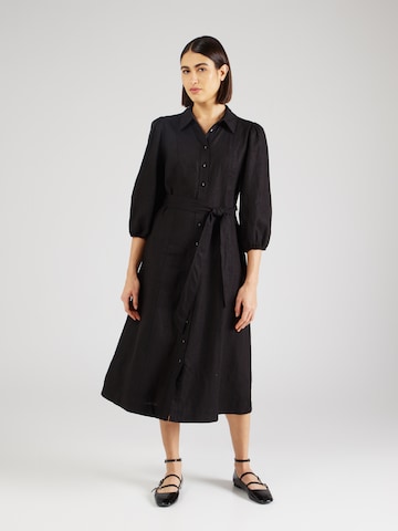 Robe-chemise 'FLAXY' Y.A.S en noir : devant
