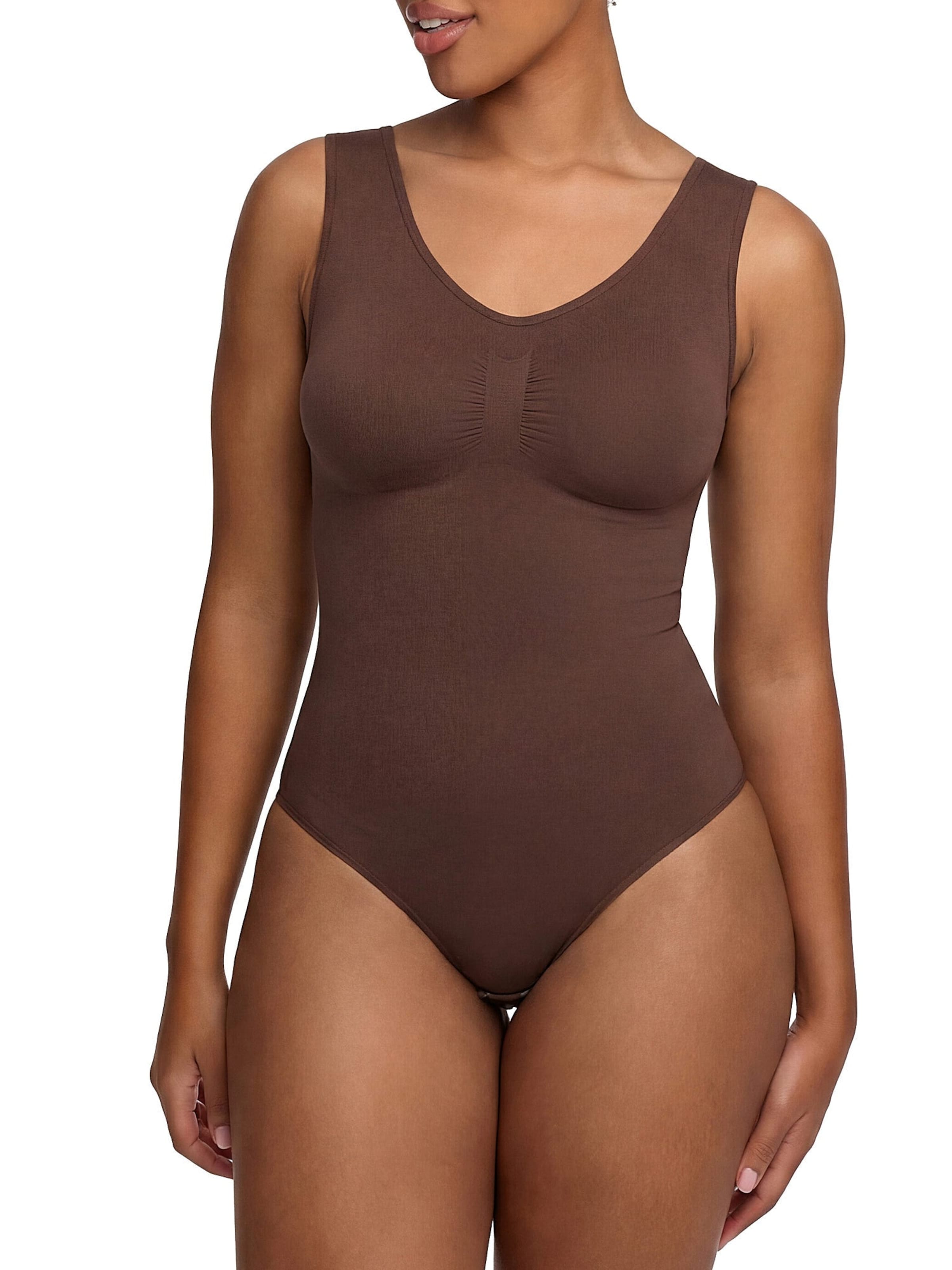 Body modelant 'Tank Bodysuit Sculpting Shapewear mit Slip' cfab (formerly creamy fabrics) en marron : devant
