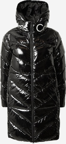 Calvin Klein Jeans Wintermantel in Zwart: voorkant