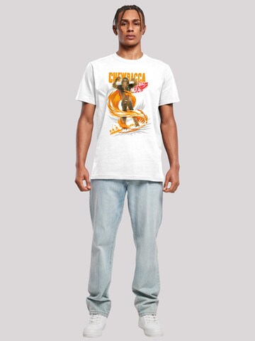 F4NT4STIC Shirt 'Star Wars Chewbacca Wookiee Gigantic' in White