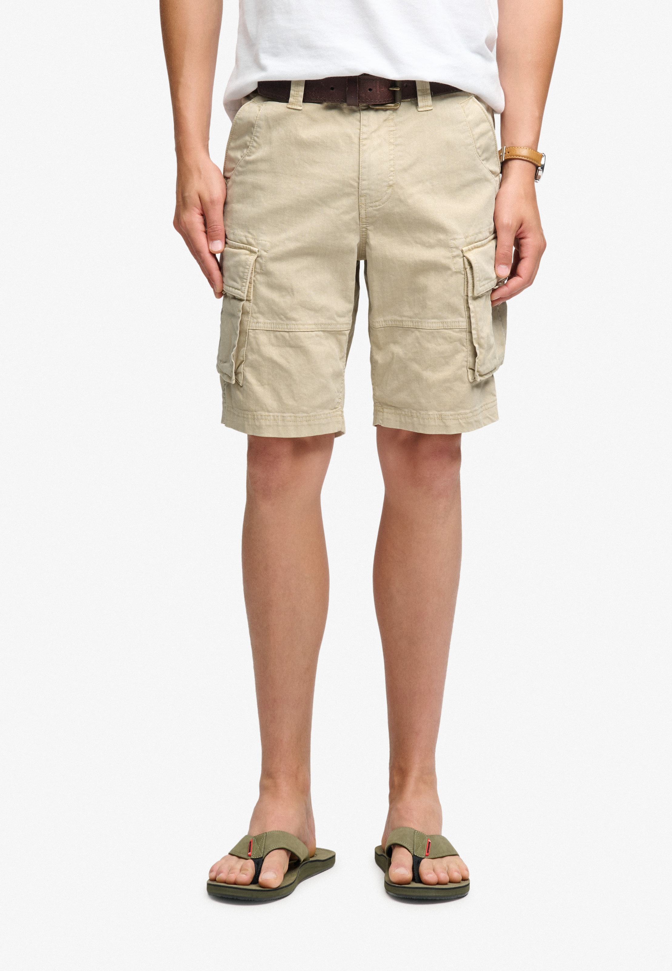 Superdry & Co Loose fit Cargo Pants 'Core' in Beige: front