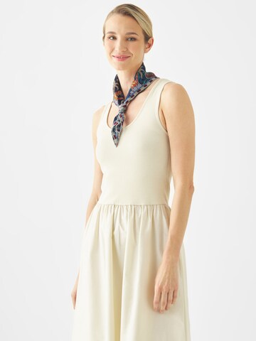 CODELLO Nickituch mit Paisleymuster und Palmen-Motiven in Blau: Vorderseite