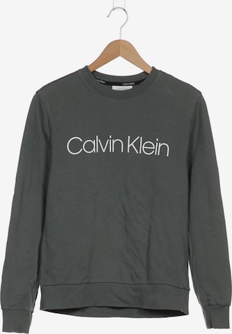 Calvin Klein Sweatshirt & Zip-Up Hoodie in XS in Green: front