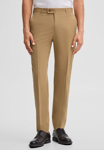 STRELLSON Regular Trousers with creases in Yellow: front