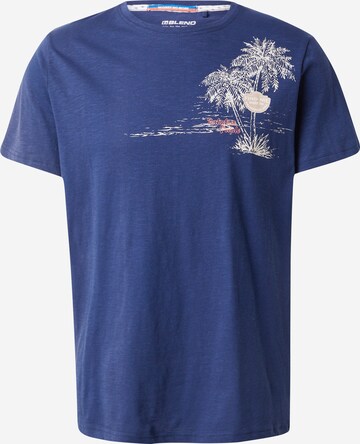 T-Shirt BLEND en bleu : devant