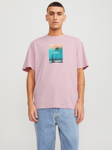JACK & JONES Μπλουζάκι 'JORVesterbro' σε ροζ: μπροστά