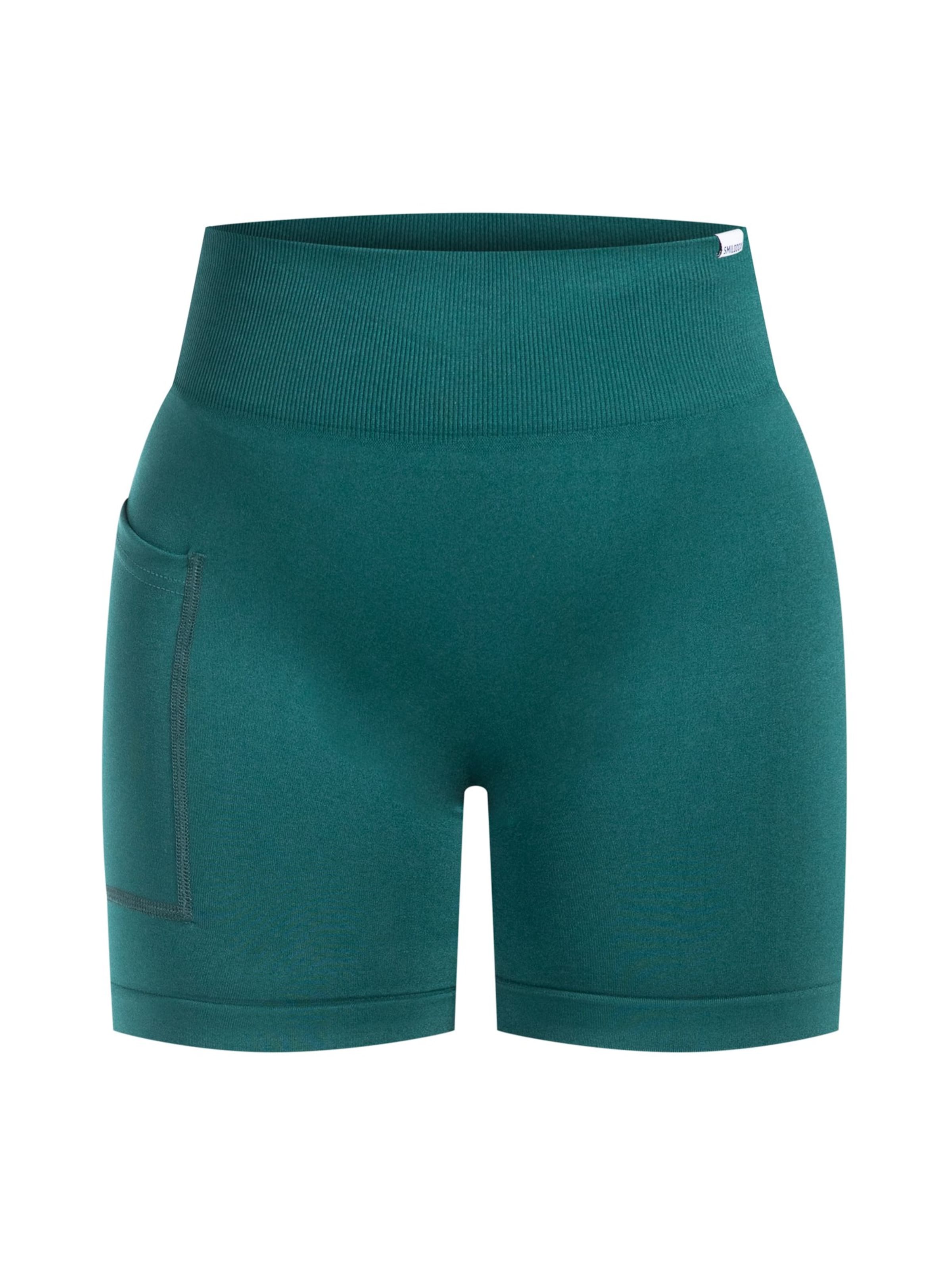 Smilodox Skinny Sporthose 'Temmy' in Grün: Vorderseite