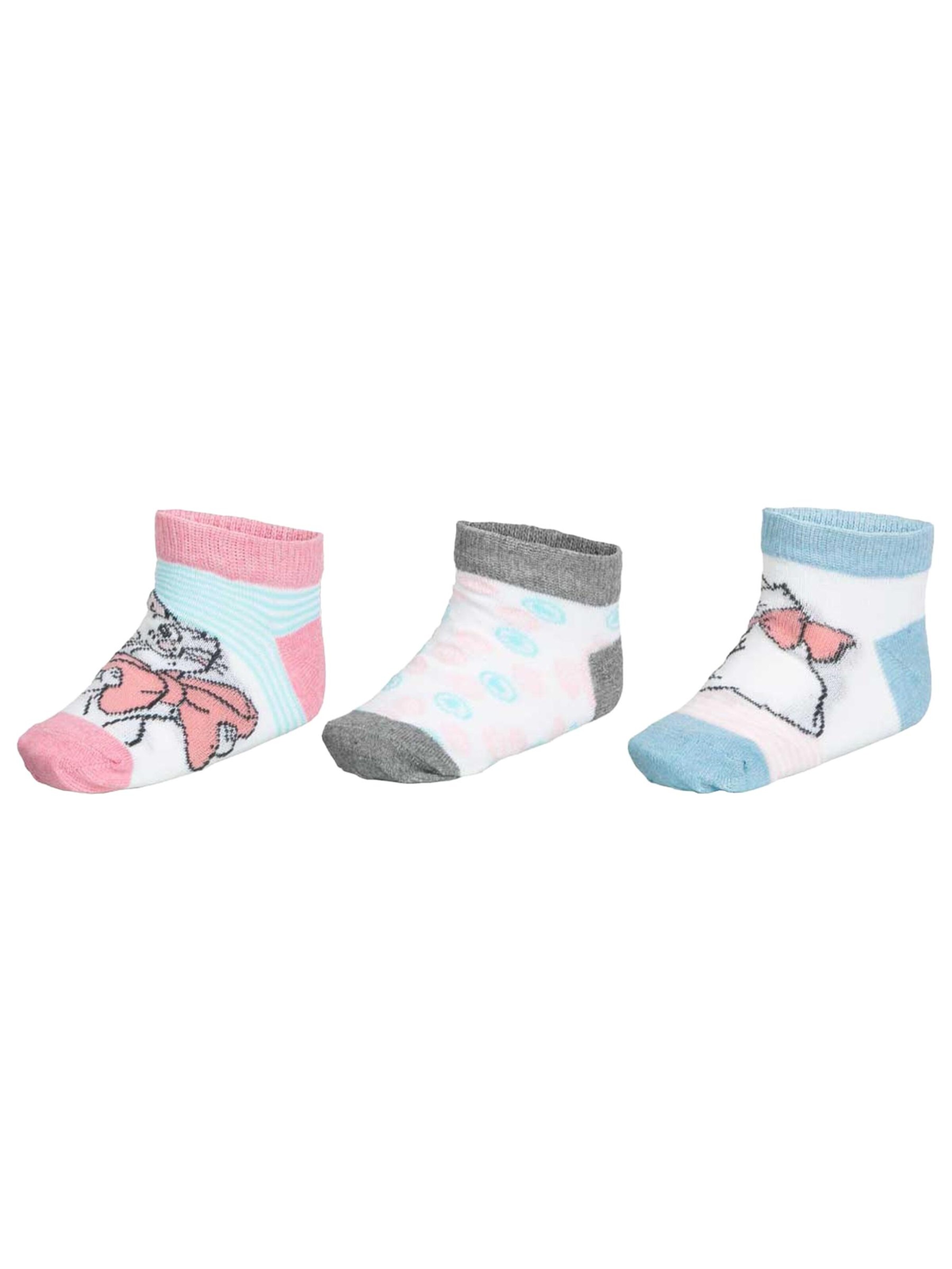Chaussettes 'Disney Animals - Sneakersocken (3er-Pack)' DISNEY en mélange de couleurs : devant