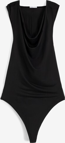 Bershka Shirt body in Zwart: voorkant