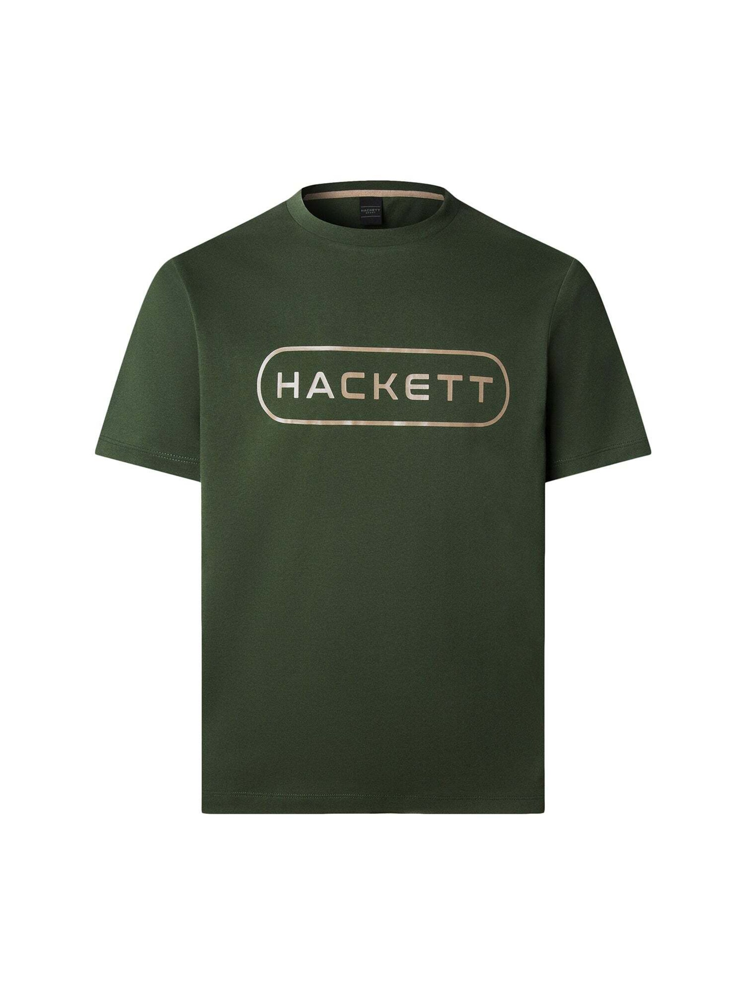 Hackett London T-Shirt 'Essential' en beige / vert foncé, Vue avec produit
