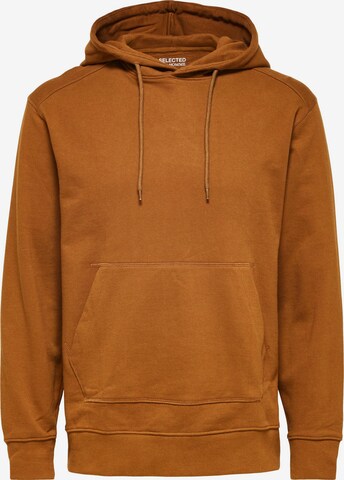 Sweat-shirt 'Jackson' SELECTED HOMME en marron : devant