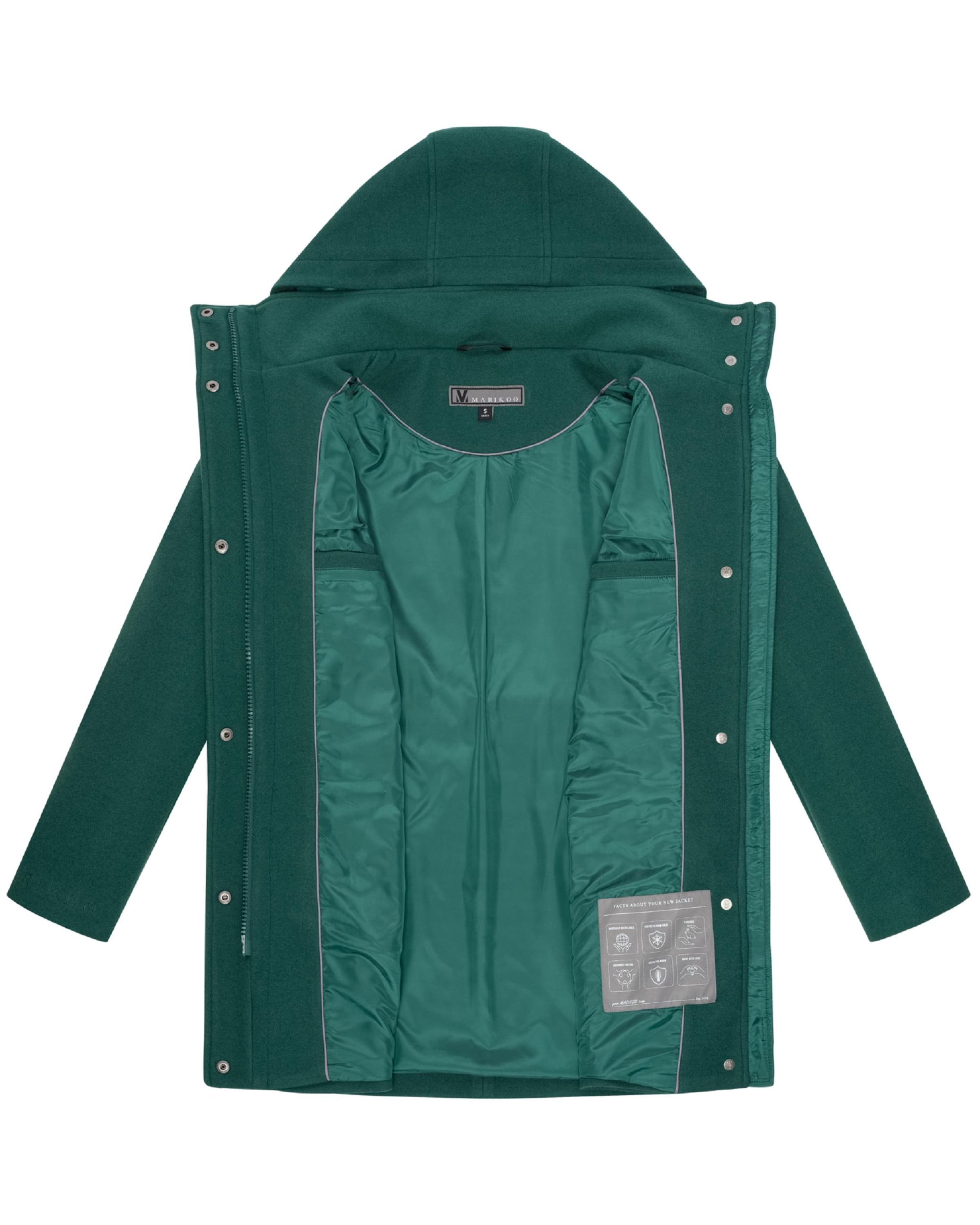 MARIKOO Prehoden plašč 'Katalinaa 16' | zelena barva