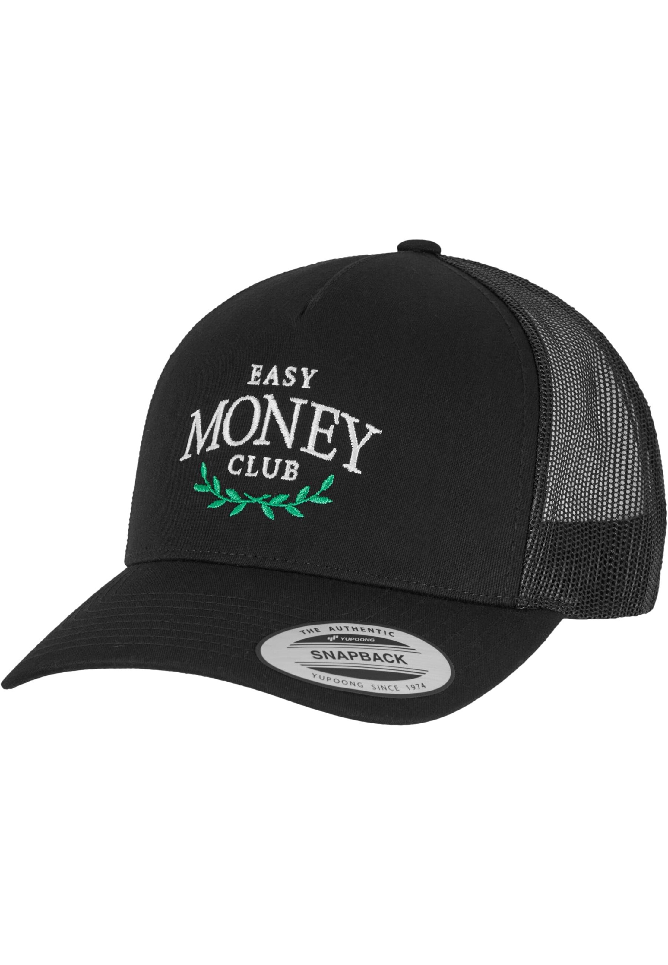Mister Tee Czapka z daszkiem 'Easy Money Club' w kolorze czarny: przód