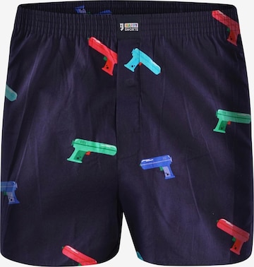 Boxer ' Wasserpistole ' di Happy Shorts in blu: frontale