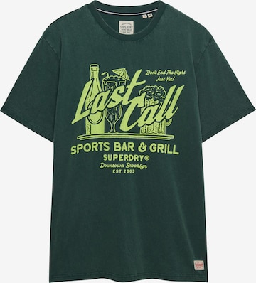 Superdry & Co Koszulka 'LOCAL BUSINESS' w kolorze zielony: przód