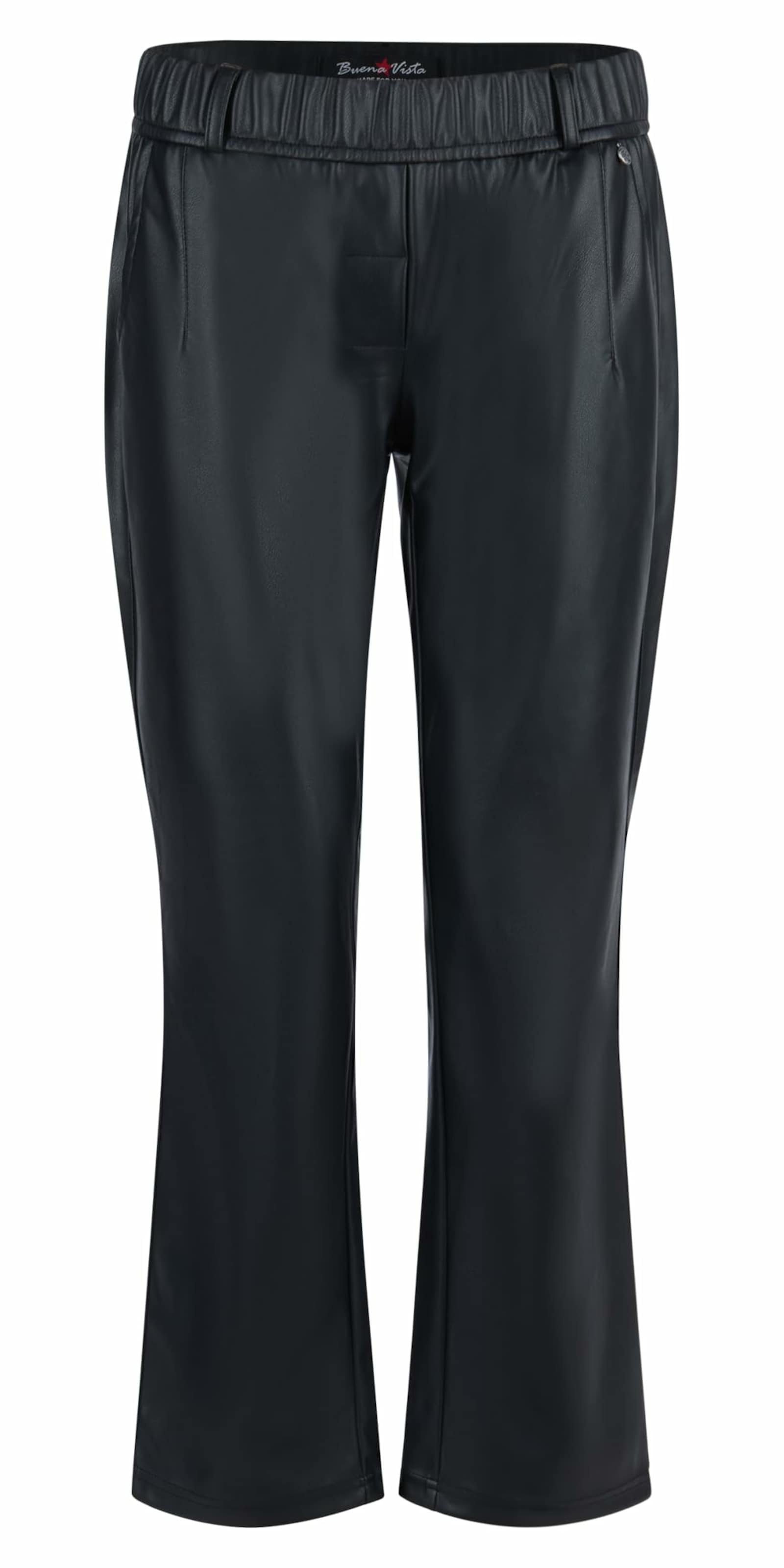 Buena Vista Tapered Trousers in Black: front