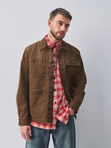 Next Regular fit Between-season jacket in Brown: front