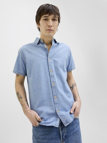 JACK & JONES Regular fit Overhemd in Blauw