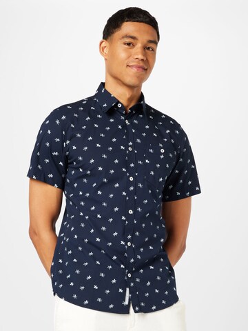 s.Oliver Regular fit Button Up Shirt in Blue: front