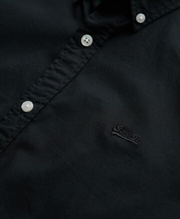Superdry Slim fit Button Up Shirt 'Essentials Lite' in Black