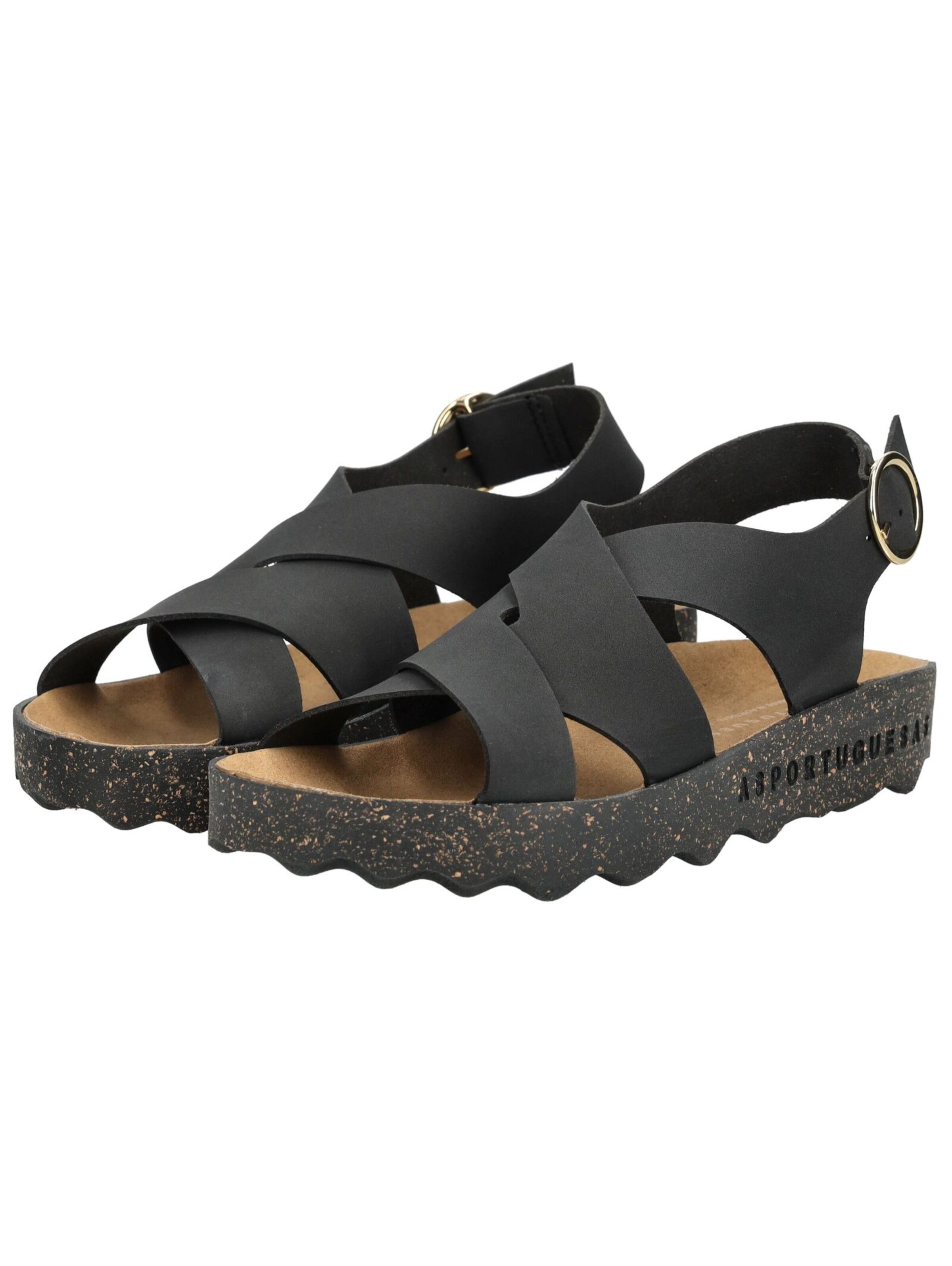 Asportuguesas Sandalen met riem in Zwart