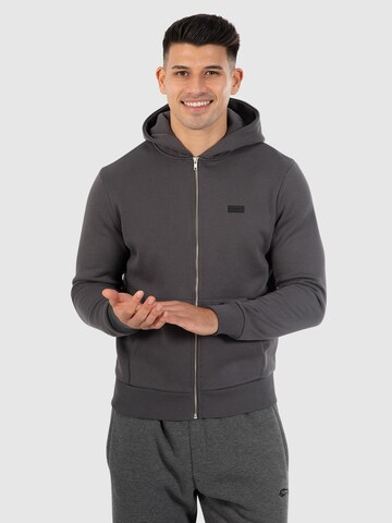 Smilodox Sweat jacket in Grey: front