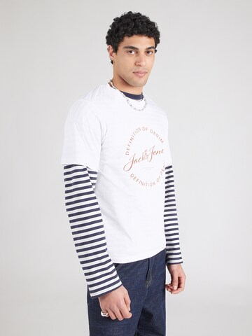 JACK & JONES Majica 'JJGRAYSON' | modra barva: sprednja stran