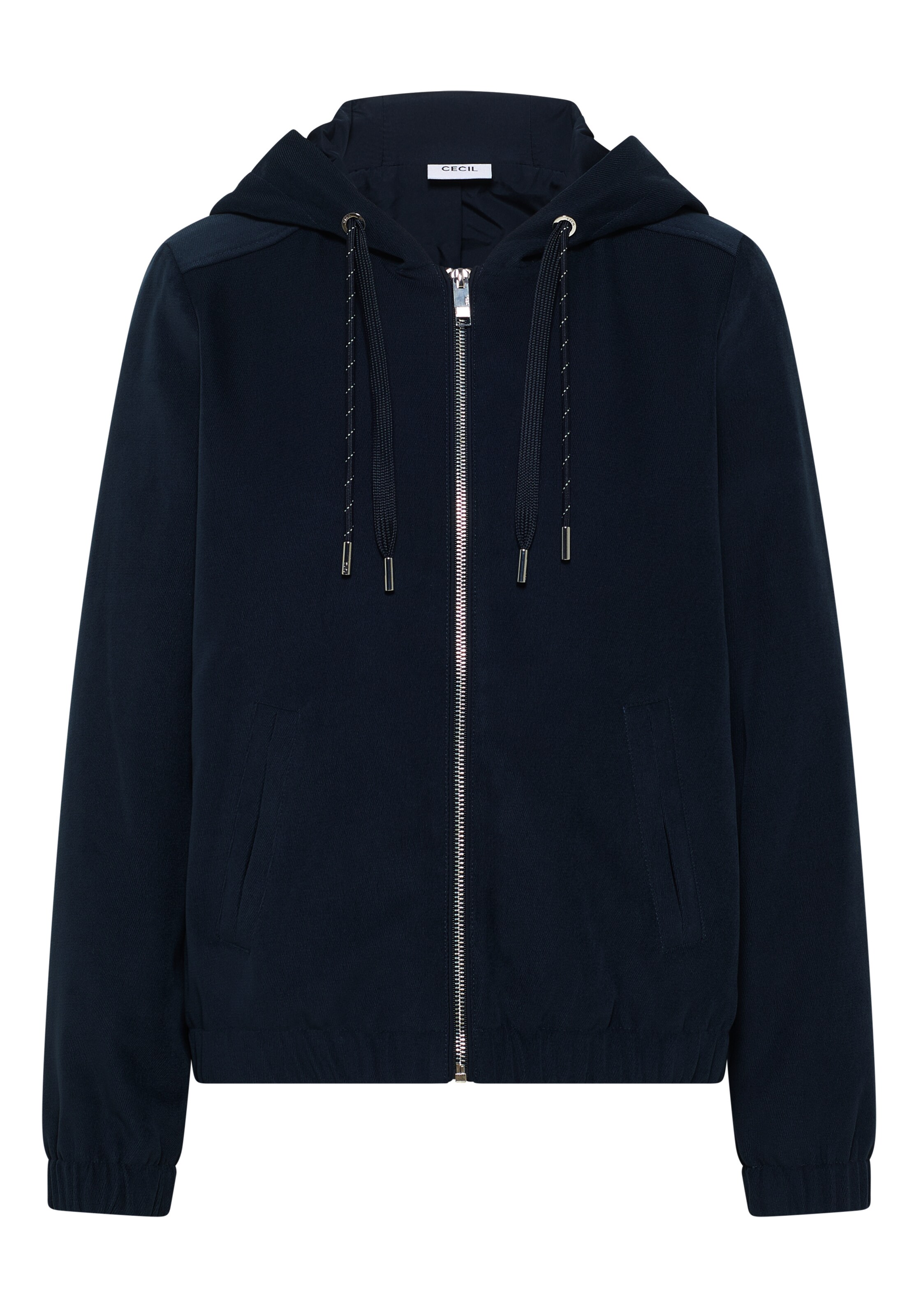 CECIL Zip-Up Hoodie in Blue: front