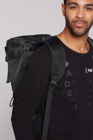 CAMP DAVID Rucksack mit Logo Design in Schwarz