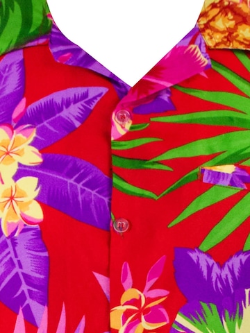 King Kameha Shirt 'Pineapple' in Rot