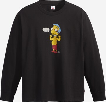 LEVI'S ® Tréning póló 'The Simpsons™ x Levi's® Unisex Long Sleeve T-Shirt' - fekete: elől