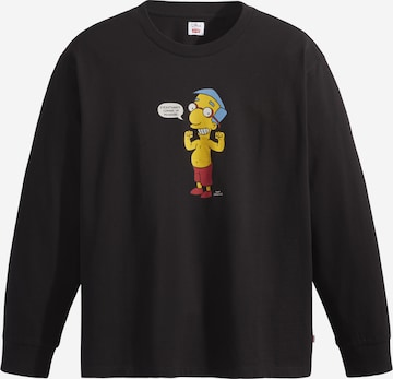 LEVI'S ® Mikina 'The Simpsons™ x Levi's® Unisex Long Sleeve T-Shirt' – černá: přední strana