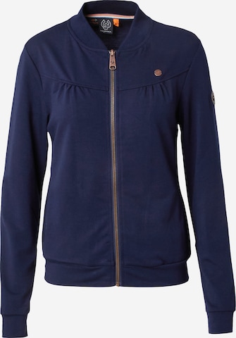 Ragwear Zip-Up Hoodie 'KENIA' in Blue: front