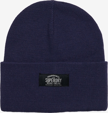 Bonnet Superdry en bleu : devant